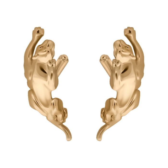 Запонки из красного золота в анималистичном стиле