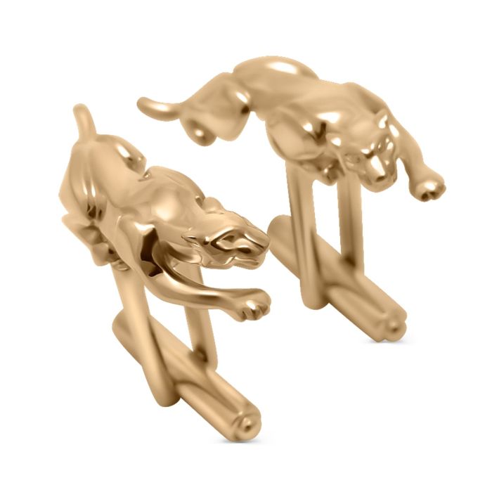 Запонки из красного золота в анималистичном стиле