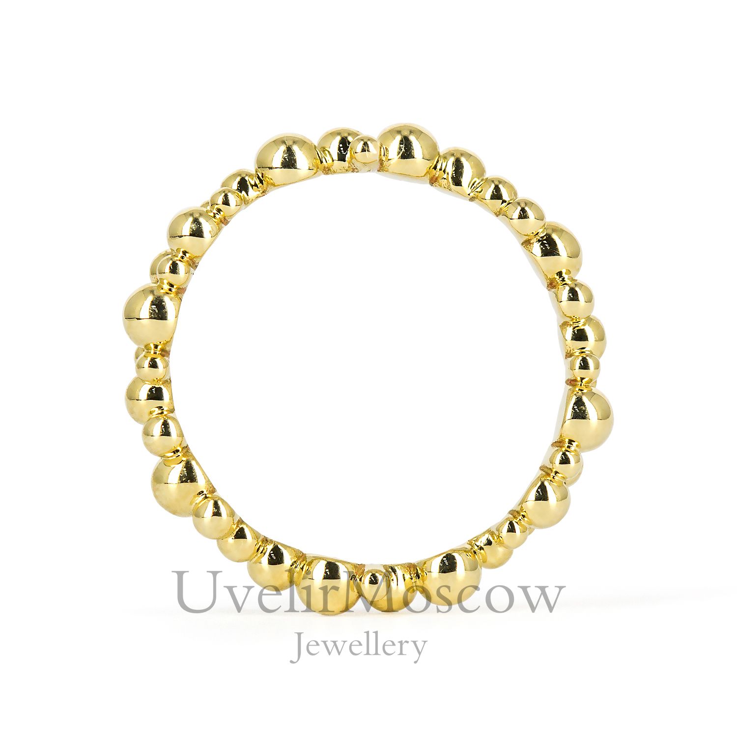 Оригинальное обручальное кольцо из желтого золота