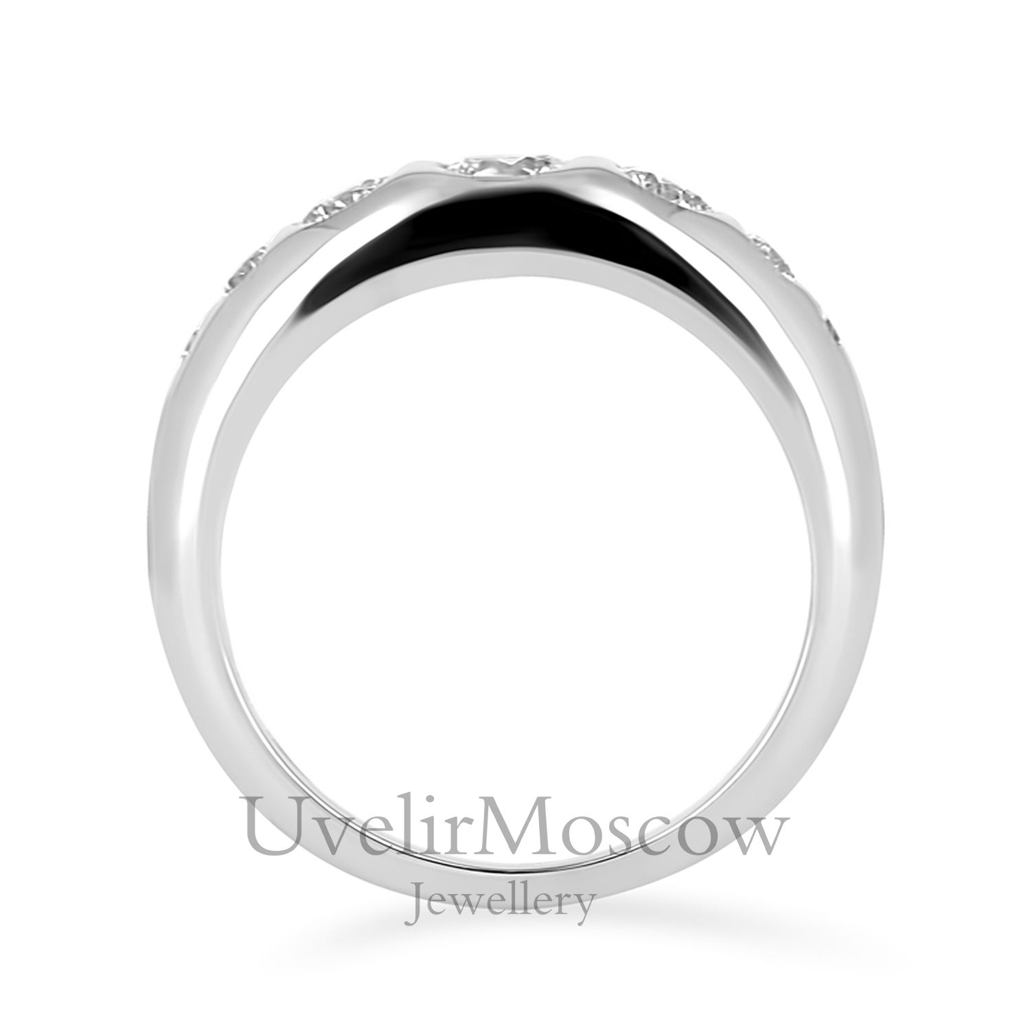 Женское обручальное кольцо с бриллиантами