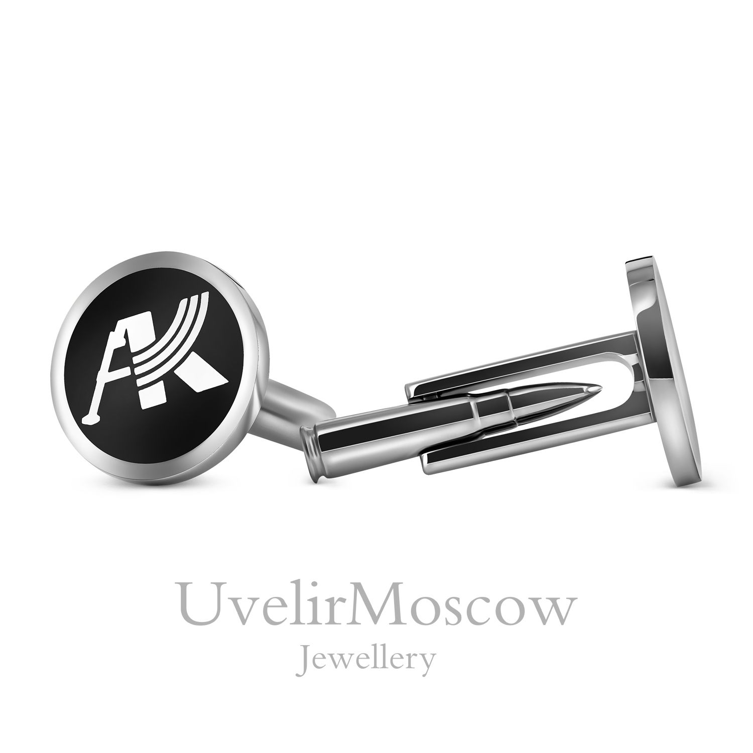 Запонки с инициалами и эмалью