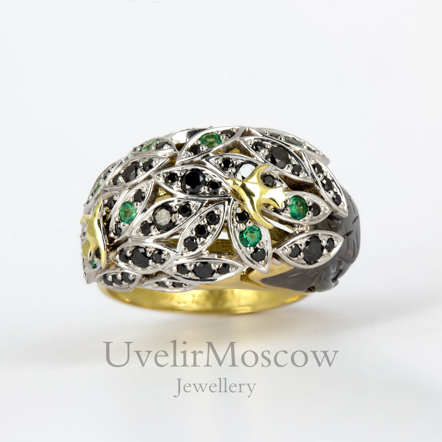 Кольцо из комбинированного золота «Слон»