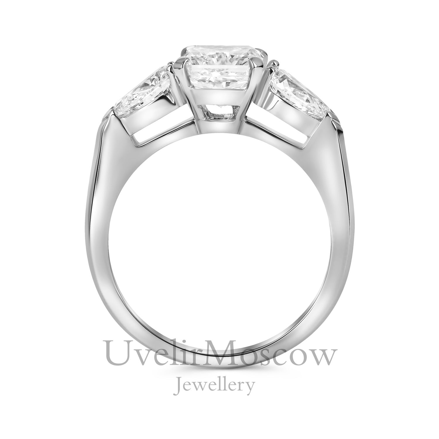 Золотое кольцо для помолвки с бриллиантом «Октагон»