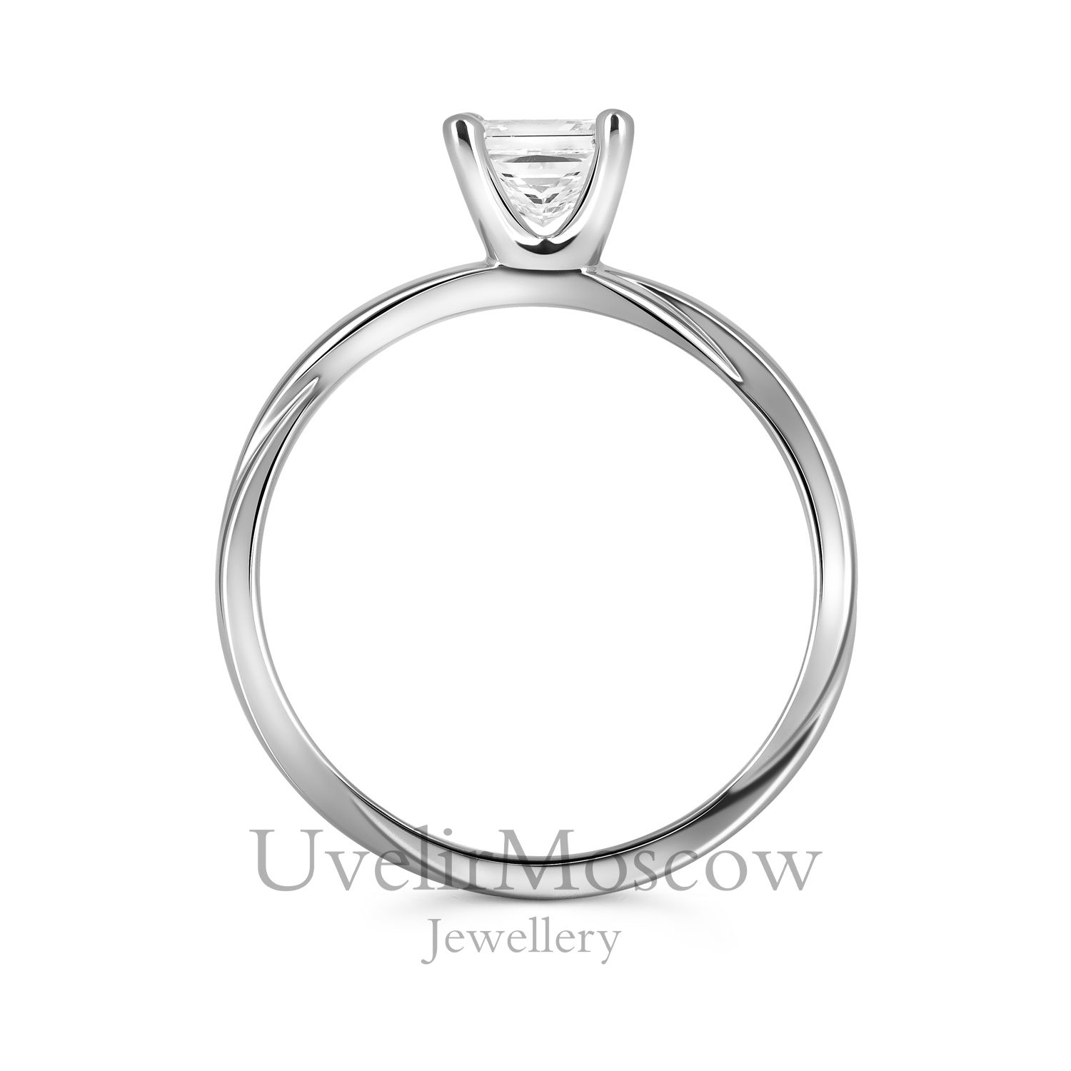Оригинальное кольцо для помолвки с бриллиантом «Принцесса»