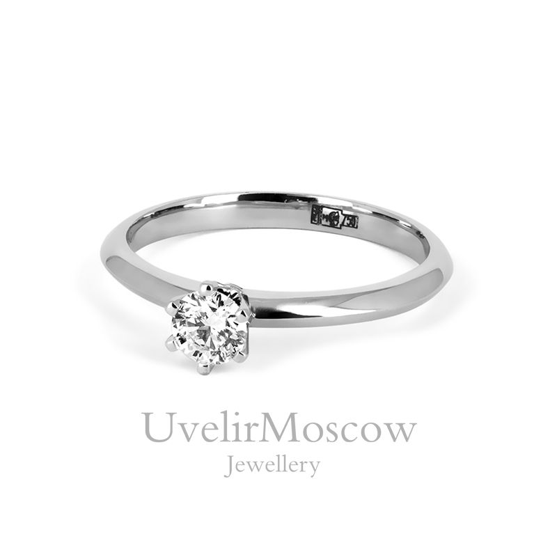 Кольцо для помолвки с клиновидным профилем