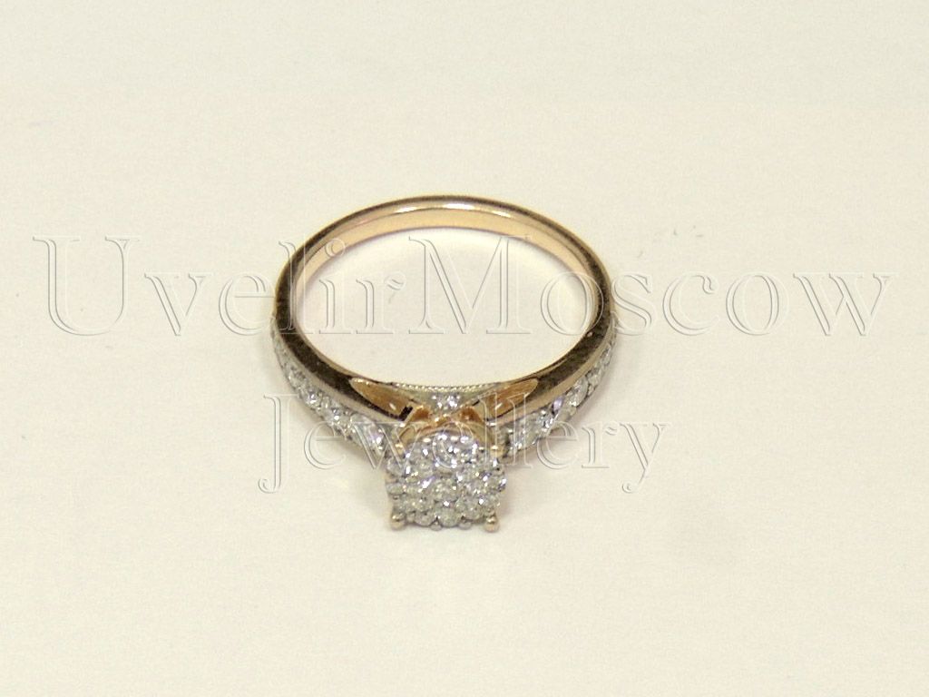 Кольца для помолвки с бриллиантом из желтого золота