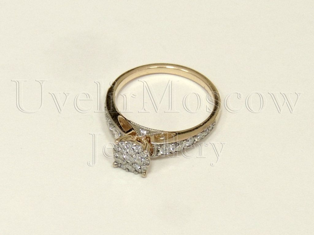 Кольца для помолвки с бриллиантом из желтого золота