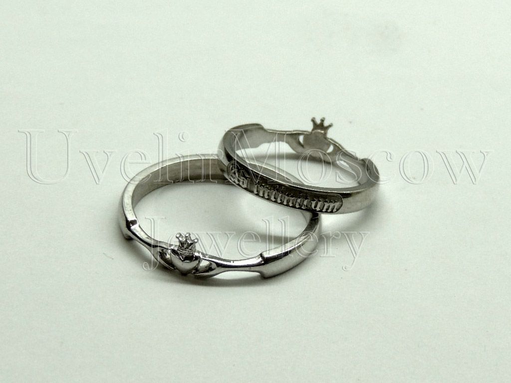 Кольца Кладдахи из белого золота