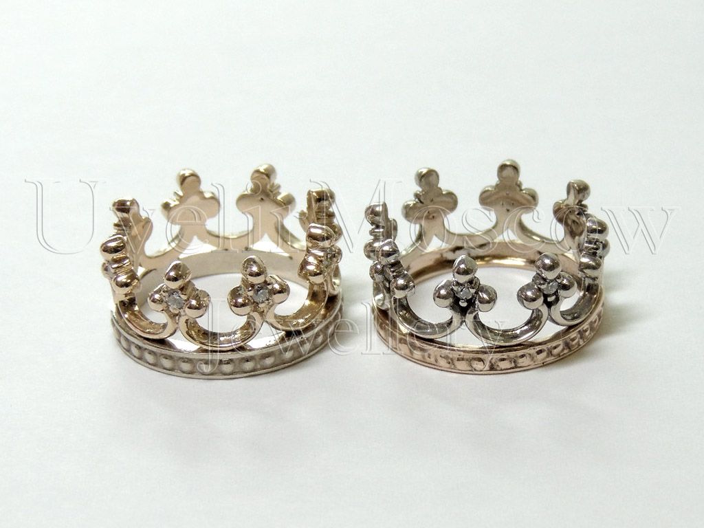 Кольца «Короны» из комбинированного золота