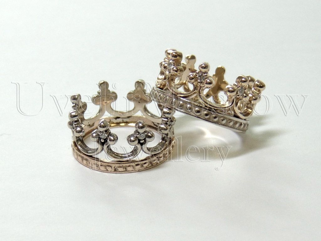 Кольца «Короны» из комбинированного золота