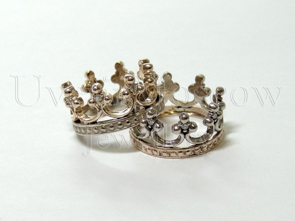 Кольца «Короны» из комбинированного золота