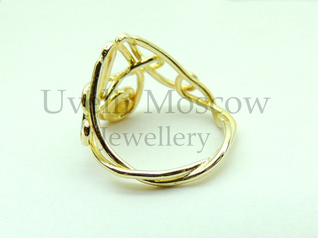 Кольцо «АА» из желтого золота с бриллиантом