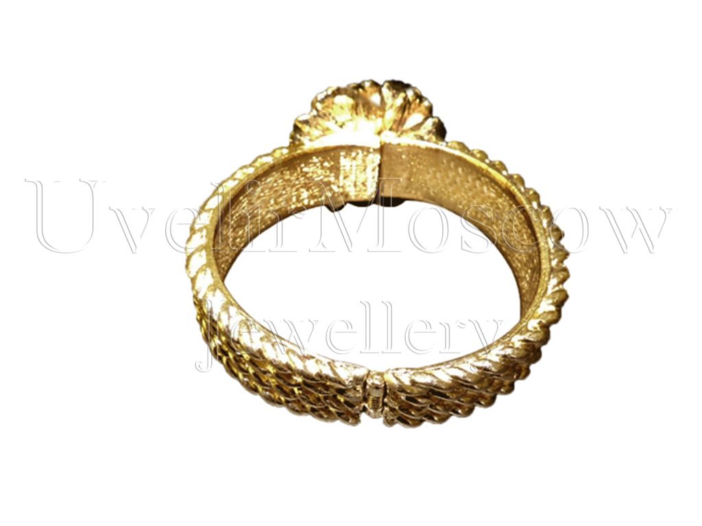 Кольцо «Роза» из желтого золота