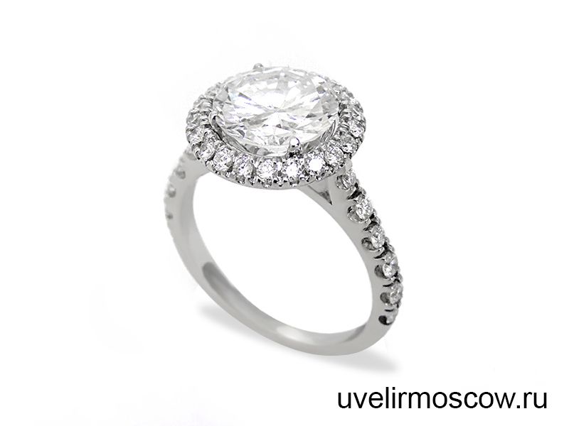 Кольцо в стиле «cartier destinée» из белого золота с бриллиантами