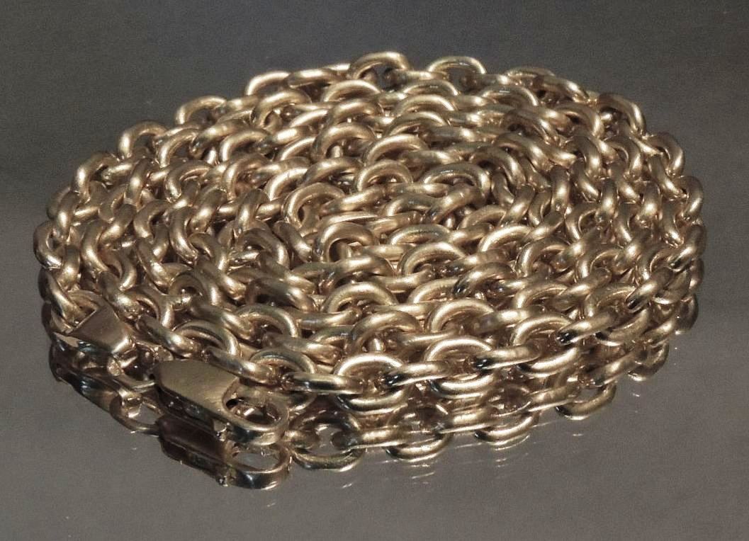 Кулон «сердце» на цепочке якорного плетения