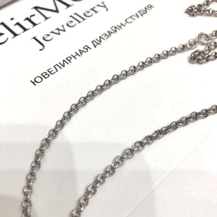 Цепь шопард из белого золота