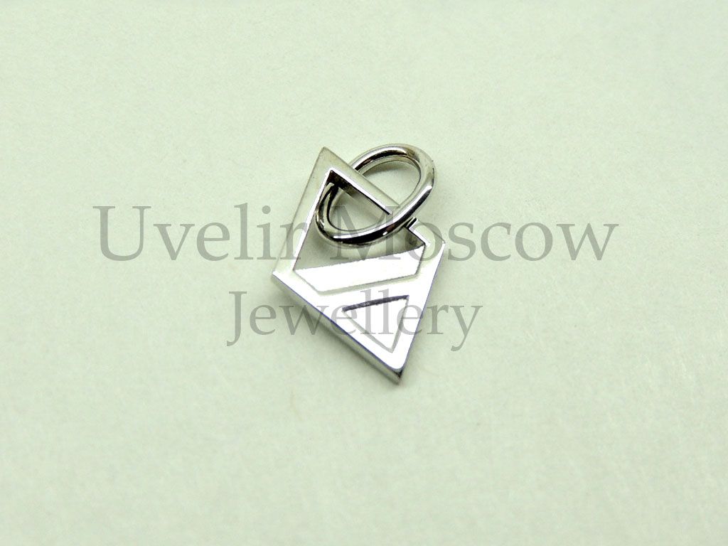Серебряный кулон-анаграмма «Л+А»