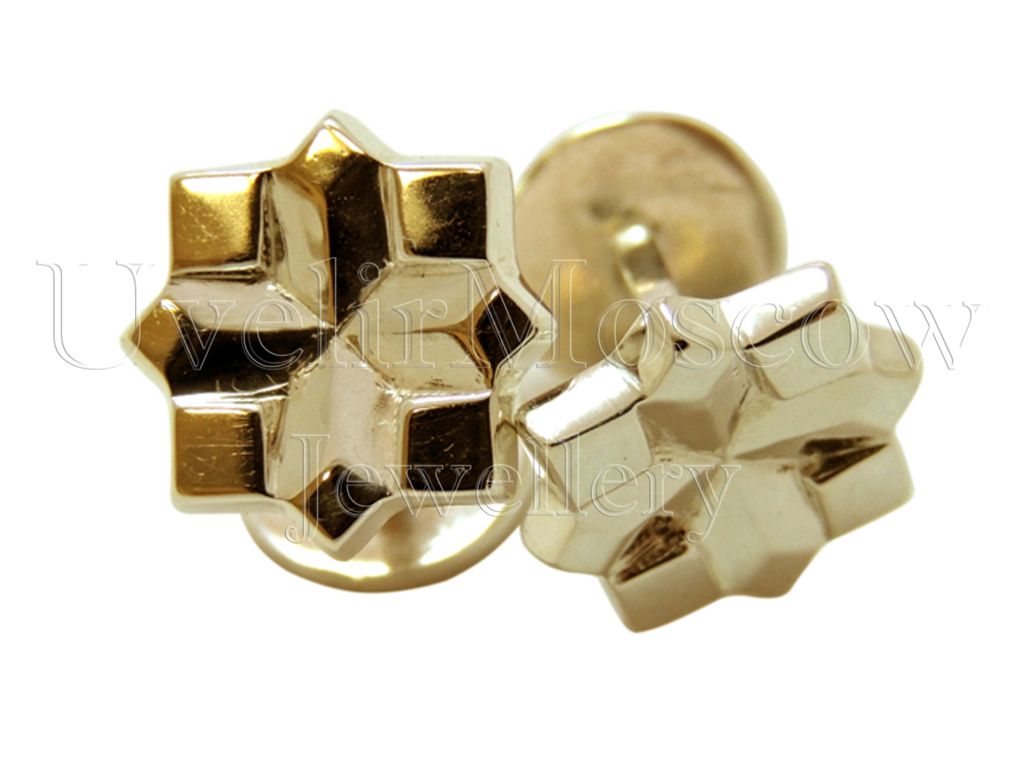 Запонки из желтого золота на заказ